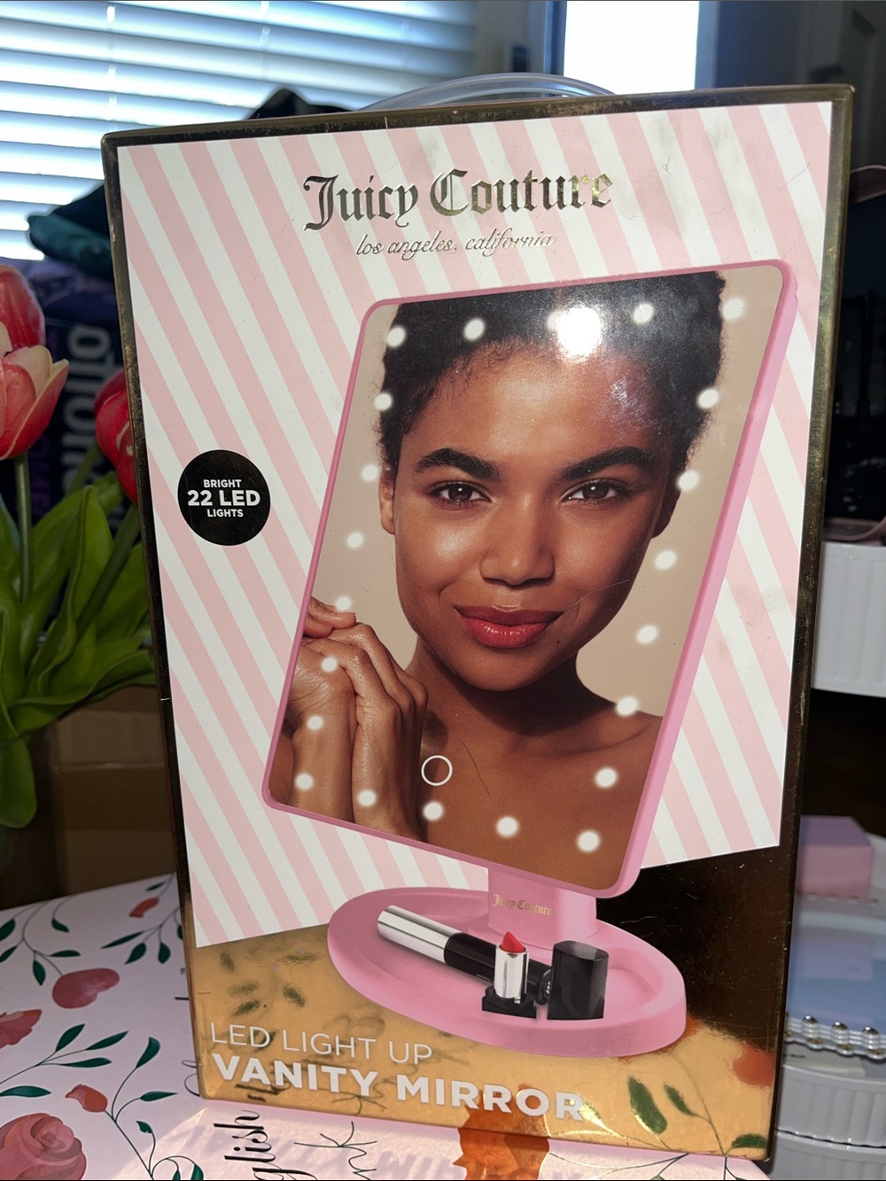 Juicy Couture Pink LED Light-Up Vanity Mirror
